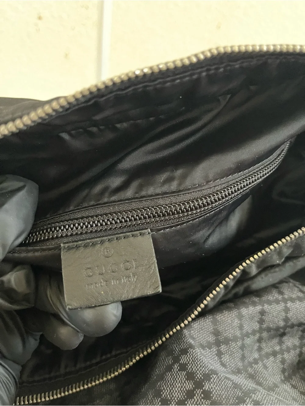 Gucci unisex nylon messenger bag